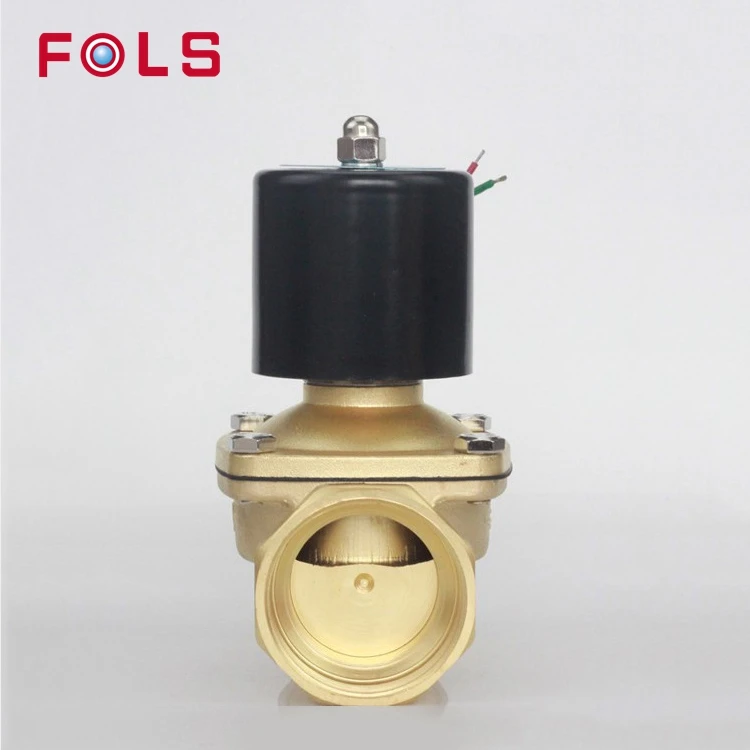 DN50 2 inch 2W-500-50 Normally Closed direct acting brass electric control Solenoid ball Valve