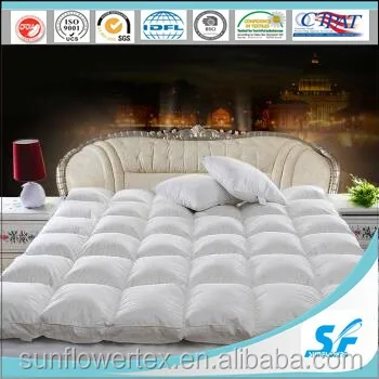 
Gusset mattress topper&mattress pad with down and feather and polyester filling 