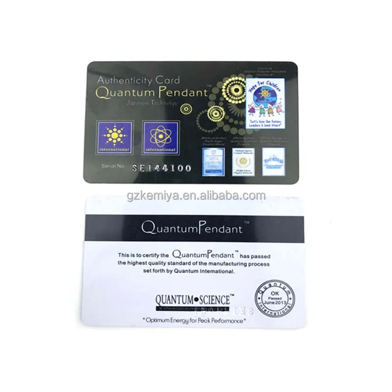 Bio nano energy card, nano technology health card,energy saver card