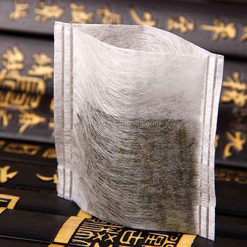 Disposable corn fiber reverse fold hemp tea filter bags string drawstring