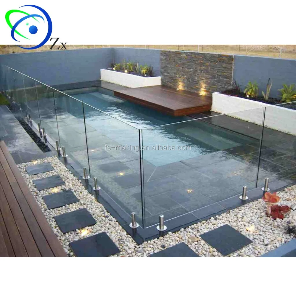Frameless Glass balcony balustrade /swimming pool fence/railing system/Stainless steel 316 /304 inox spigot