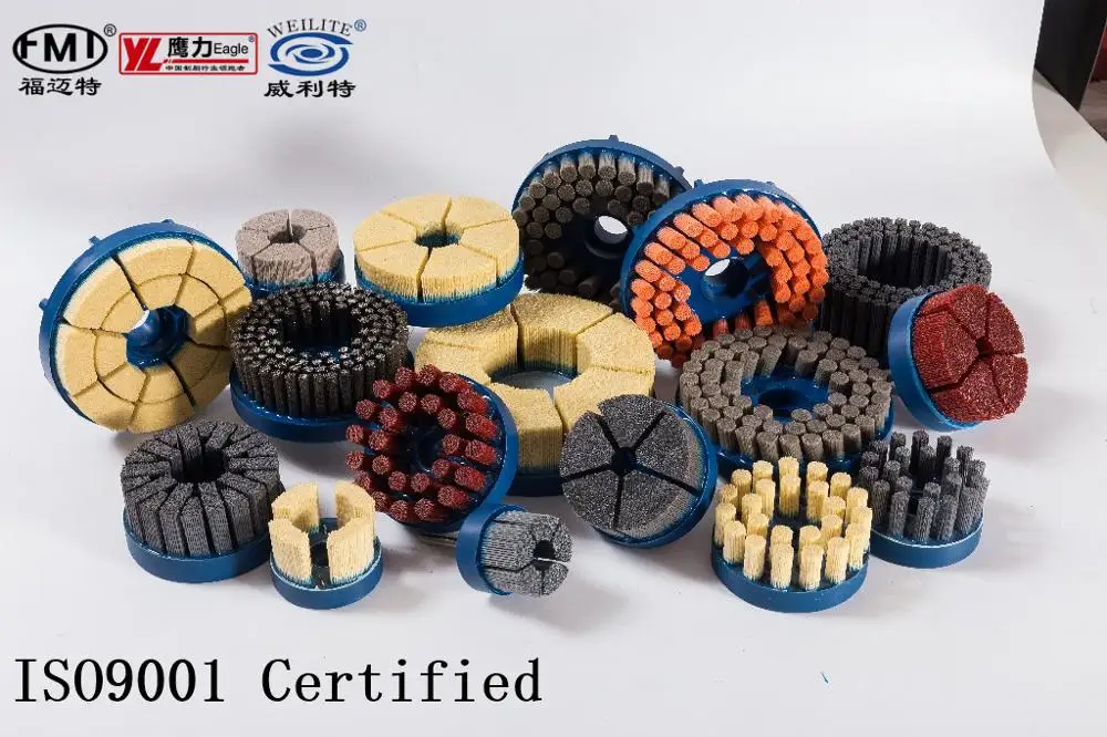 FMT  industrial polishing abrasive wire Disc  brushes for automobile engine deburring and polishing