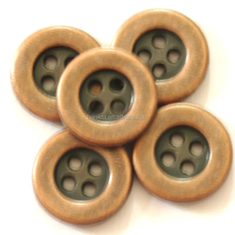 new style 15mm 4 holes metal sew button for custom shirt button