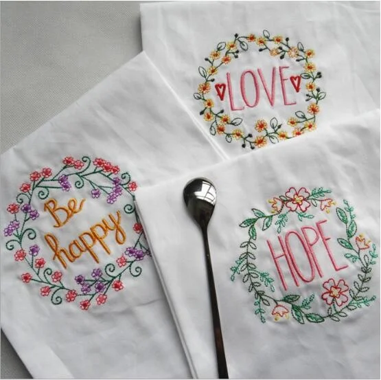 wholesale cotton twill blank tea towels for embroidery