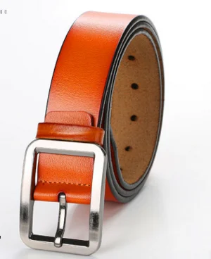 Ремень B56 из натуральной кожи с пряжкой однотонный пояс в стиле ретро подарок для деловых мужчин