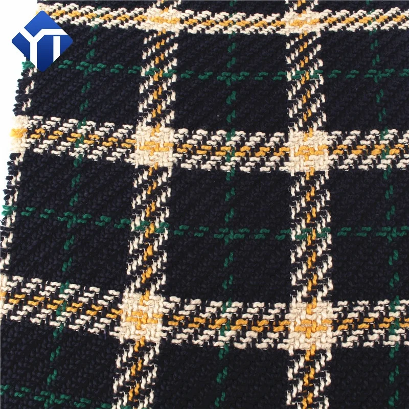 
Fashionable breathable tweed tartan plaid fabric 