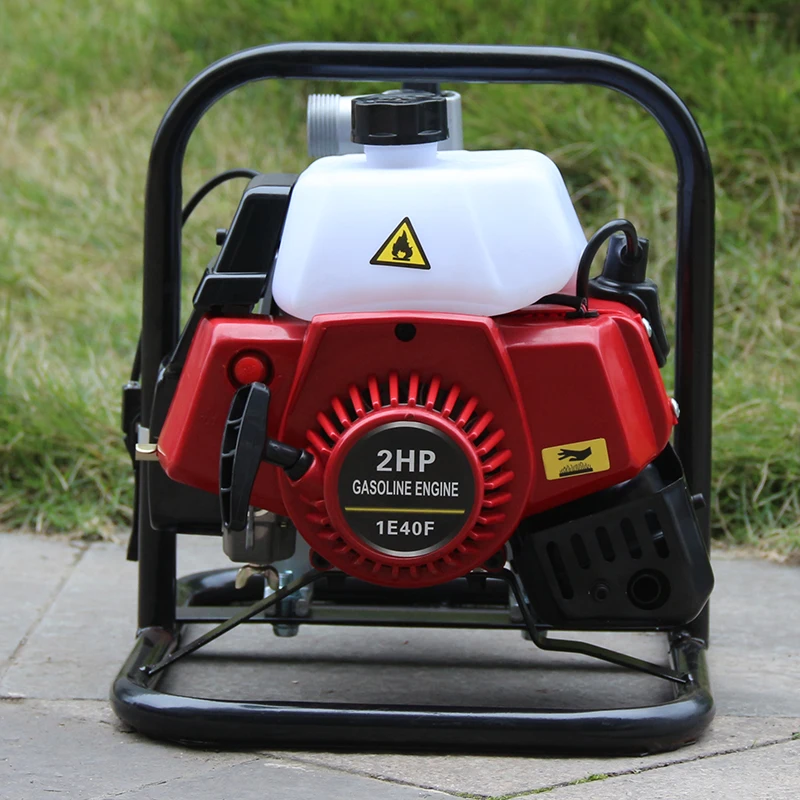 BISON CHINA 1 Inch 25mm Mini Gasoline Water Pump 2 Stroke 1 Horsepower Water Pump Petrol