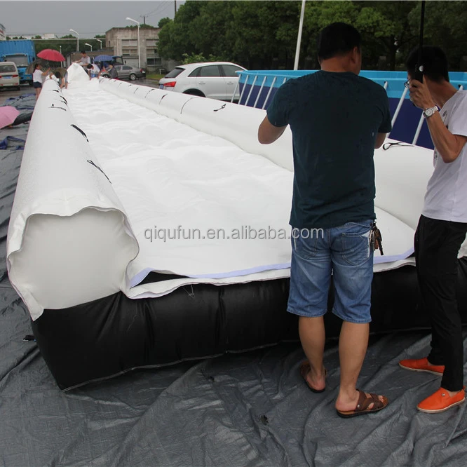Commercial inflatable new air sealed 1000 ft slip n slide slide the city, slip n slide with water swimming pool