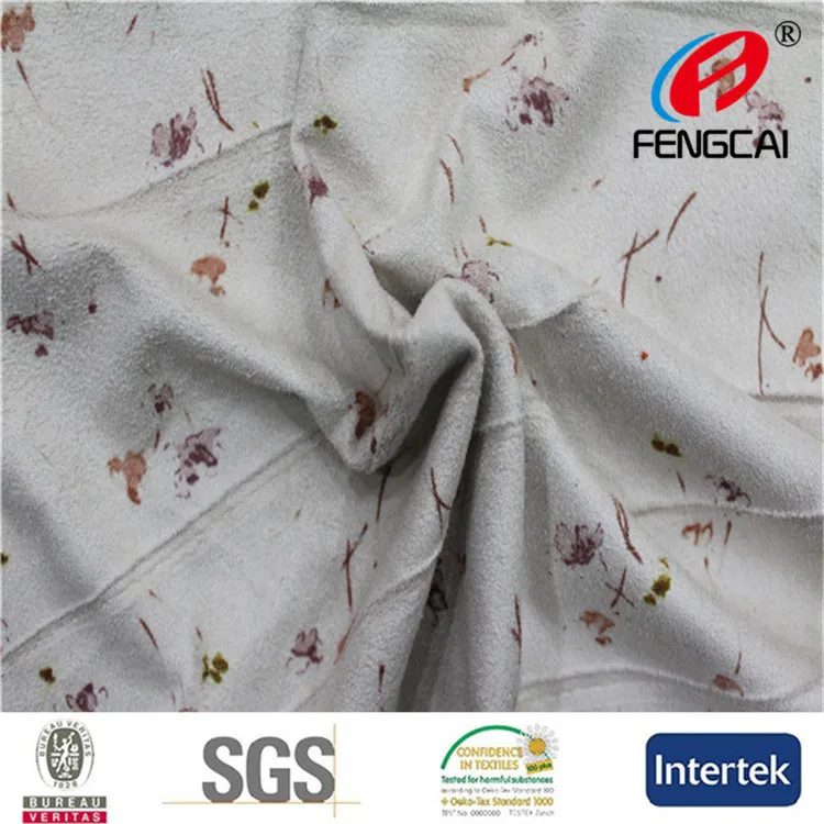100% полиэстер трикотажные печатные алькантара замши ткань для диван