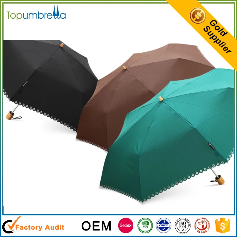 Высокое качество муссонный милые алюминиевый материал зонт в 3 раза