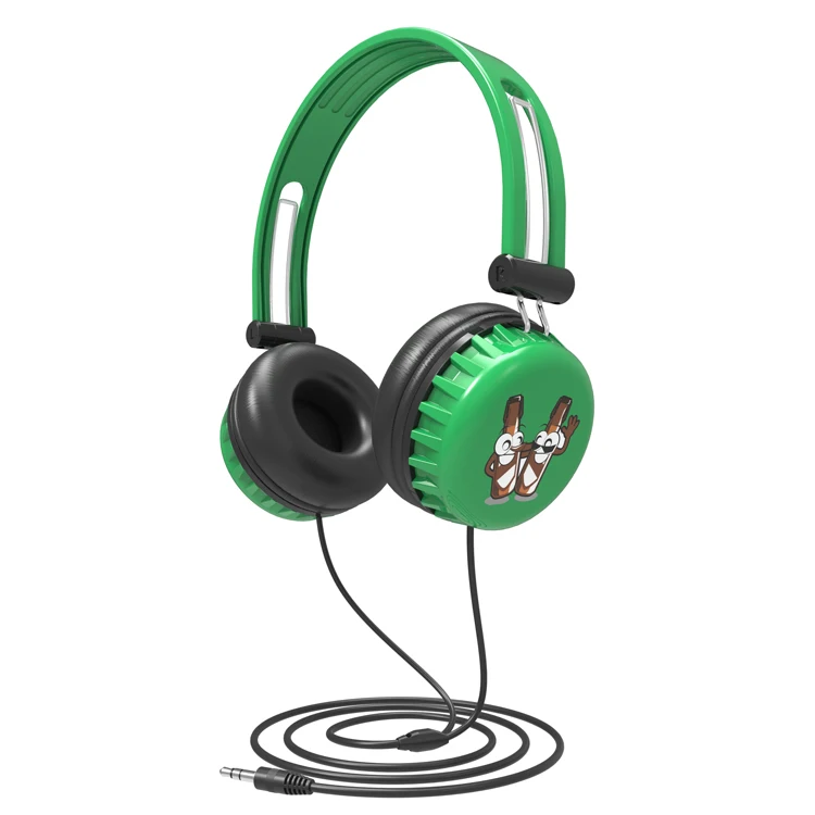 Promotional beer cover shape 40mm speaker super clear sound wired on-ear headphone for famous brands