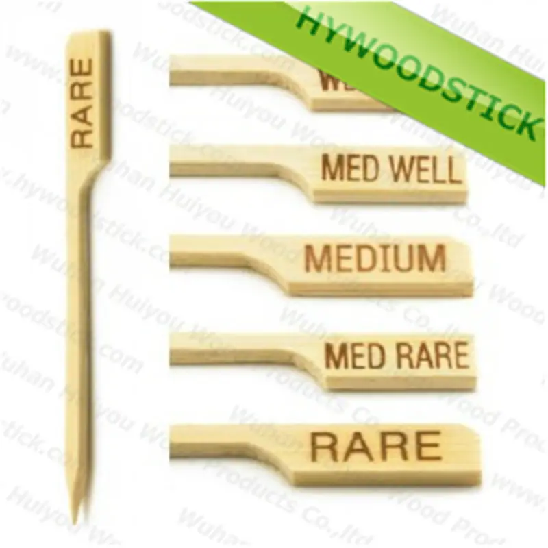 Japanese style Teppo Gun Shaped hot stamp Bamboo Paddle Skewer sticks