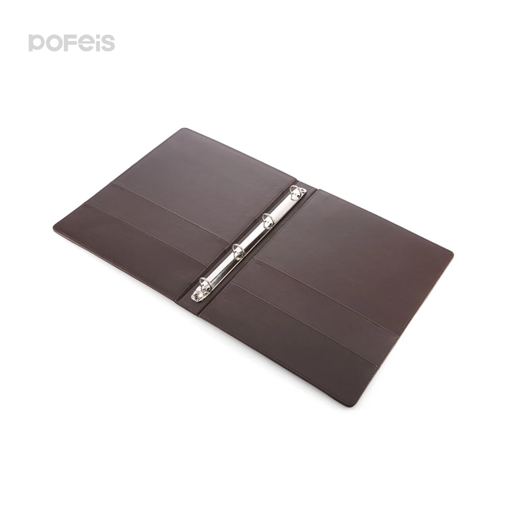 Custom executive handmade PU leather A4 size file document folder