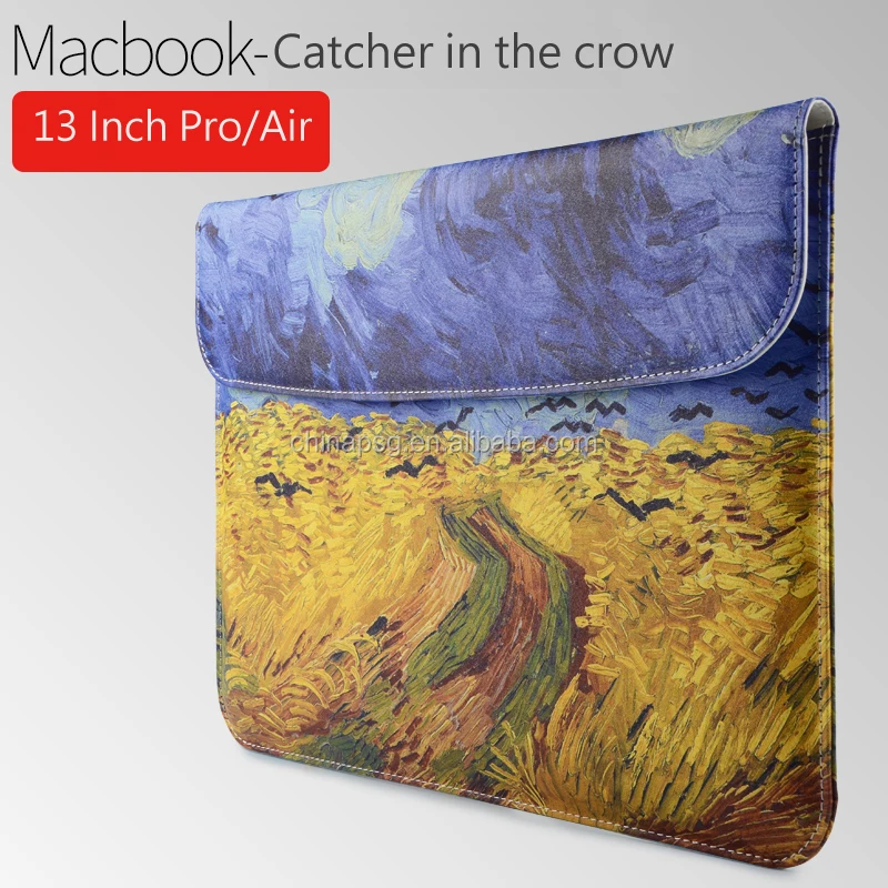 For Macbook Luxury Bag, Top Quality PU Leather Bag for Mac Book 13 inch