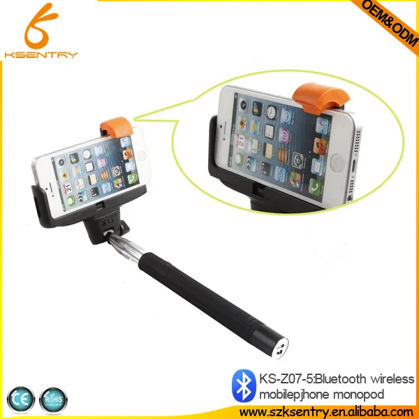 выдвижная портативные bluetooth монопод selfie палку с беспроводная кнопку спуска затвора