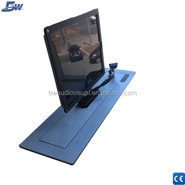 Audiovisual Conference Solution-Desk Monitor Lift Hide Away Monitor With Remote Control
