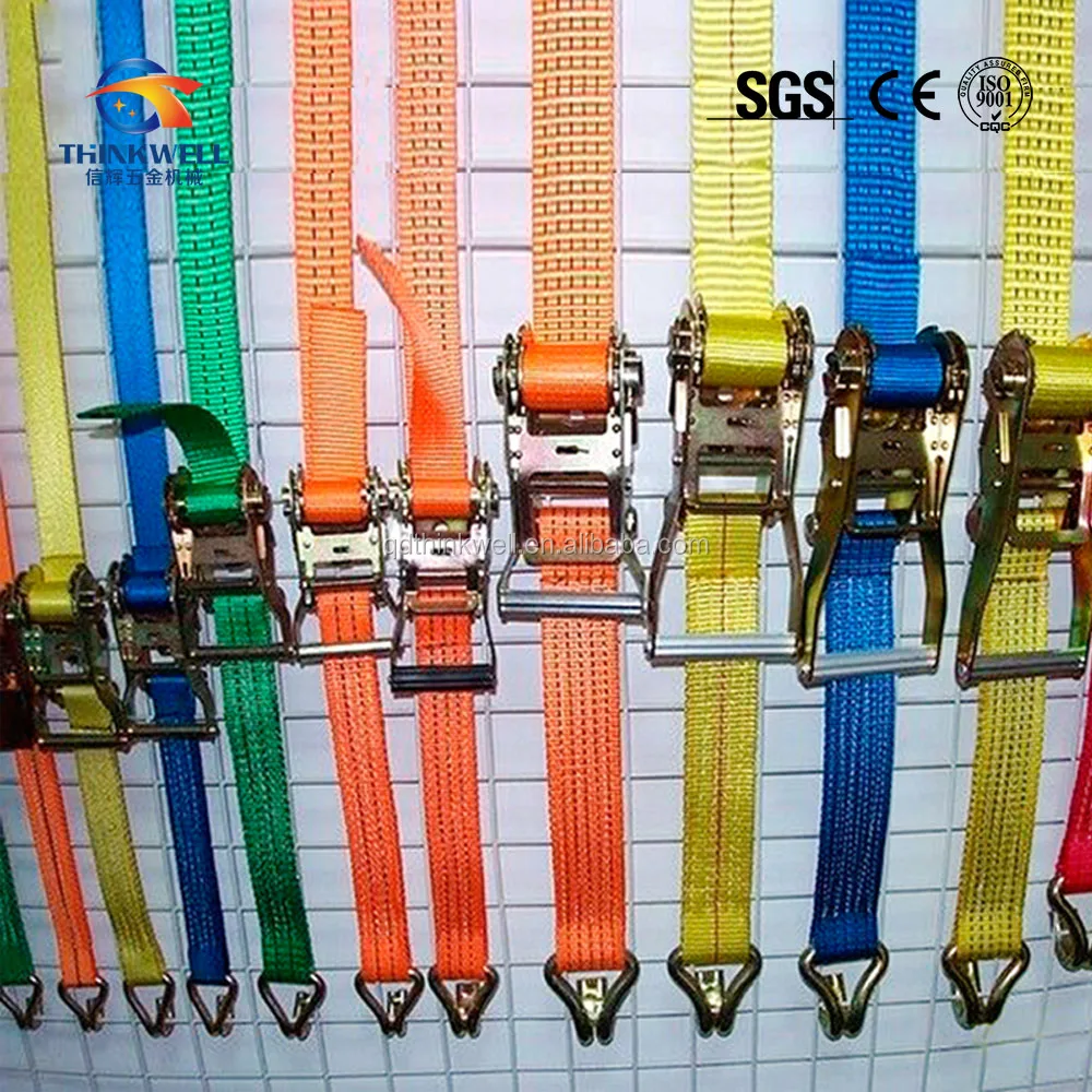 Webbing Sling One Way Cargo Tie Down Lashing Buckle with Double J Hook