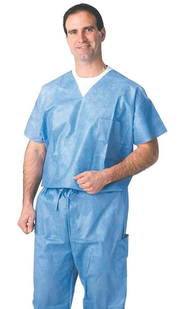 
Cheap pp nonwoven medical supplies surgical disposable hospital gown 