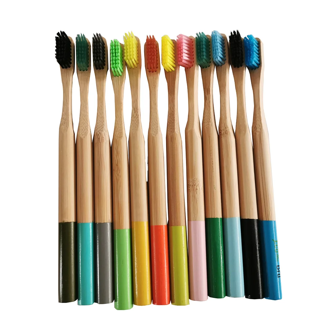 Foldable feature and medium bristle type charcoal bamboo toothbrush