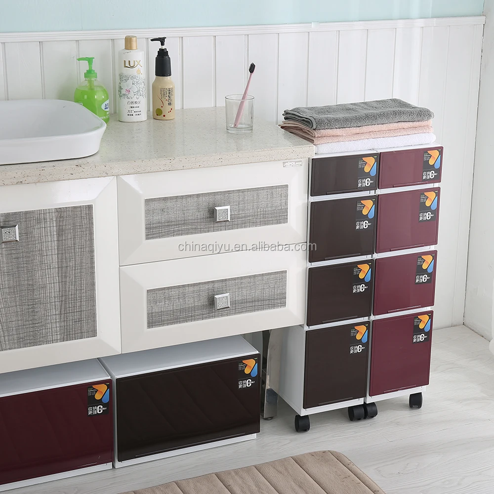
Modern Color Plastic Drawer Storage Cabinets Bathroom Plastic Drawer Organizer Storage Drawers 