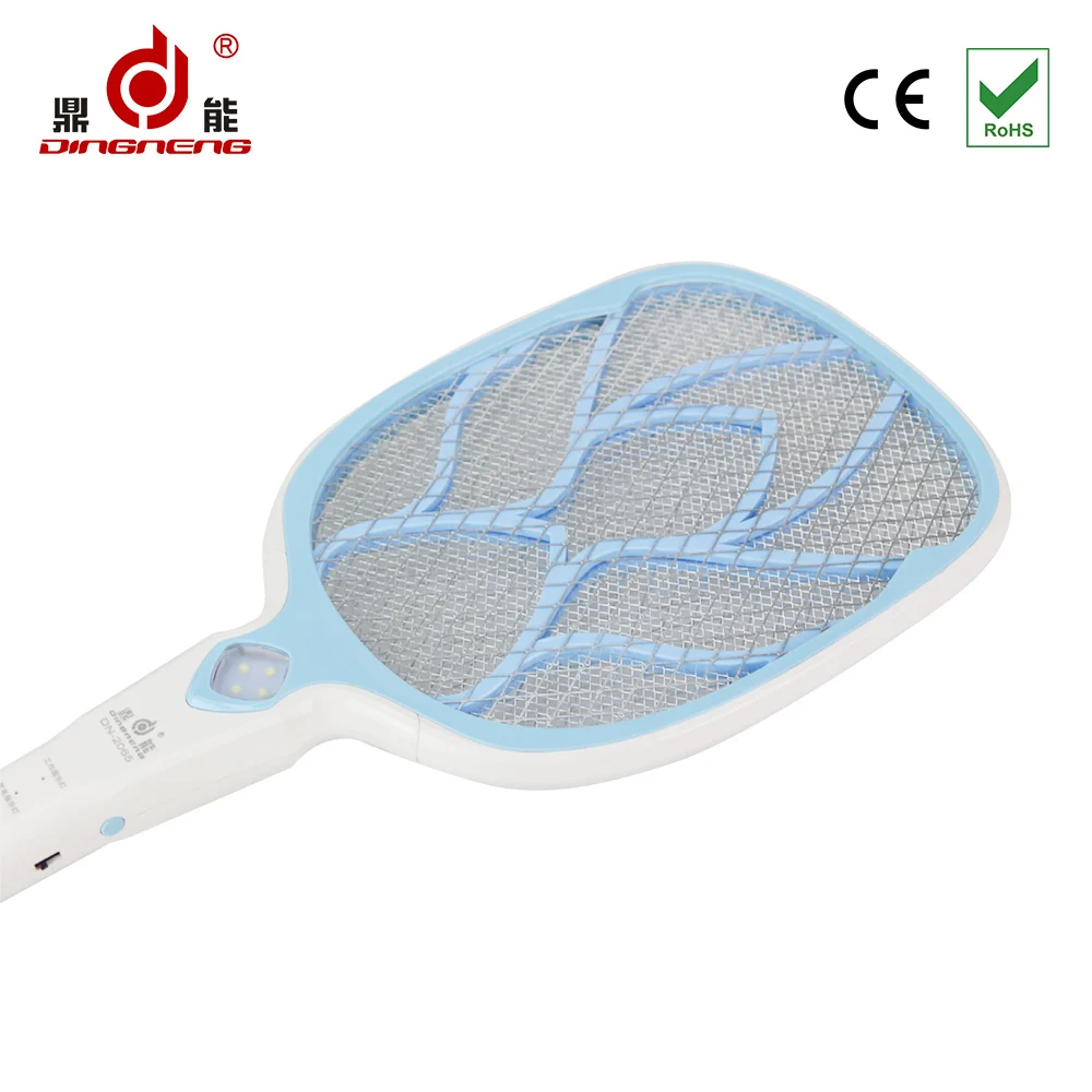 
New Household Eco-Friendly LED rechargeable electric mosquito swatter racket 