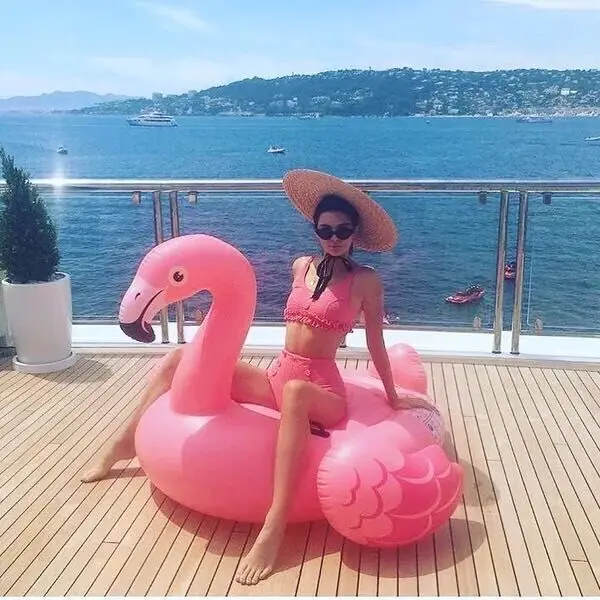 factory wholesale swimming pool beach toy eco-friendly PVC top quality adults inflatable pink flamingo pool floats