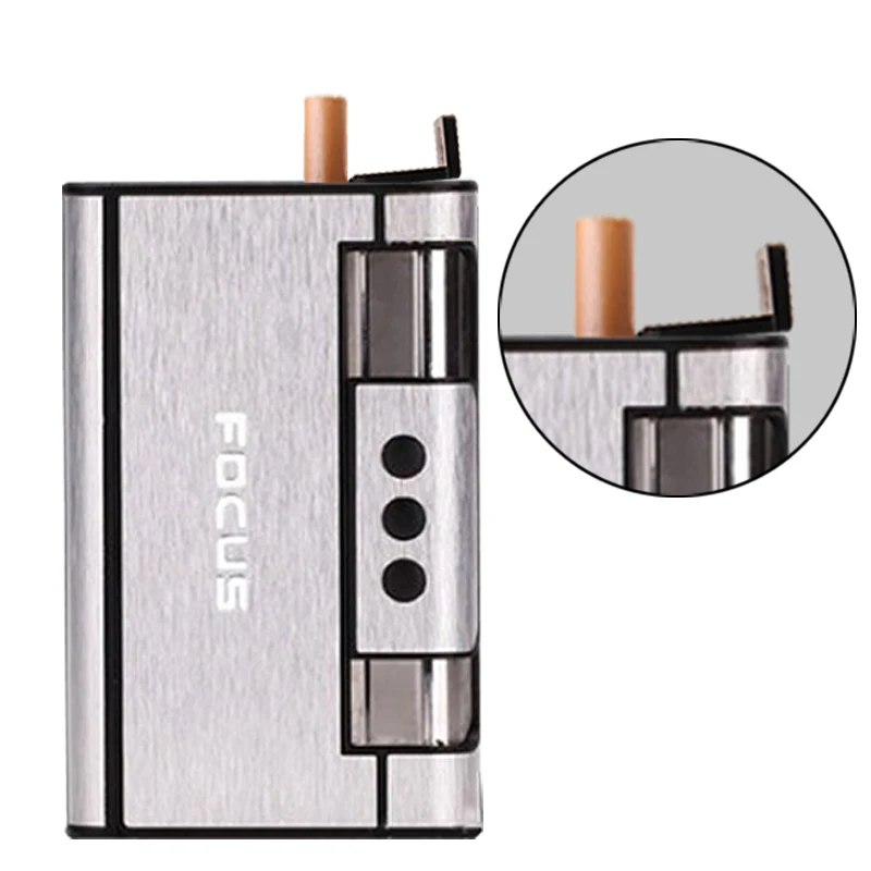 Yanzhen HY-007 Focus Auto cigarette lighter with lighters with timing 8 waterproof metal cigarette case,auto cigarette lighter