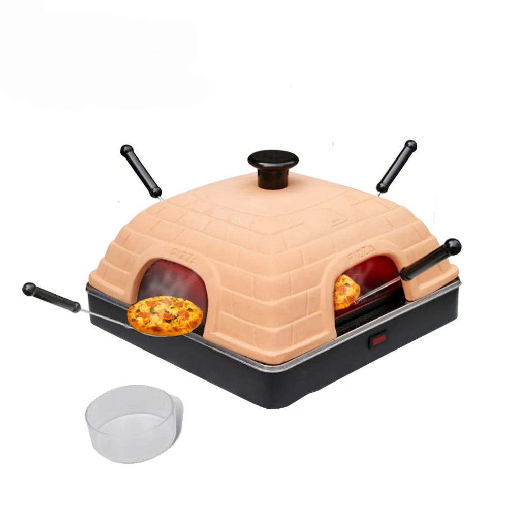 Home Square terracotta 4 person Electric Countertop pizza oven