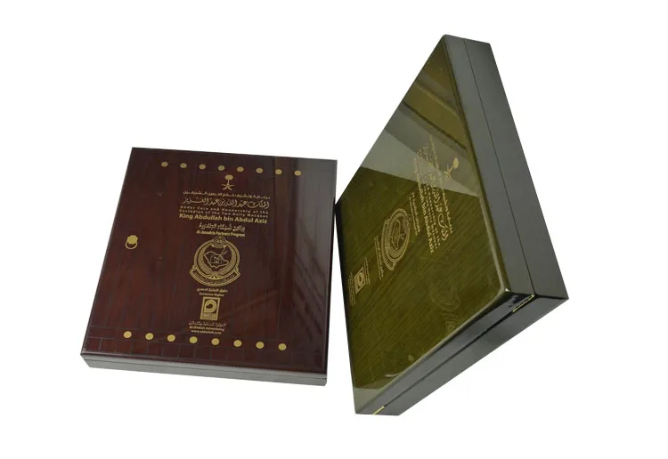 Unique wood treasure box piano lacquer wooden gift packaging box custom print wooden display box wholesale