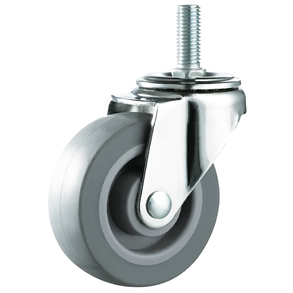 Новый материал винтовой стволовый светильник Duty TPR фурнитура колесико поворотное без подшипника термопластичное резиновое колесо