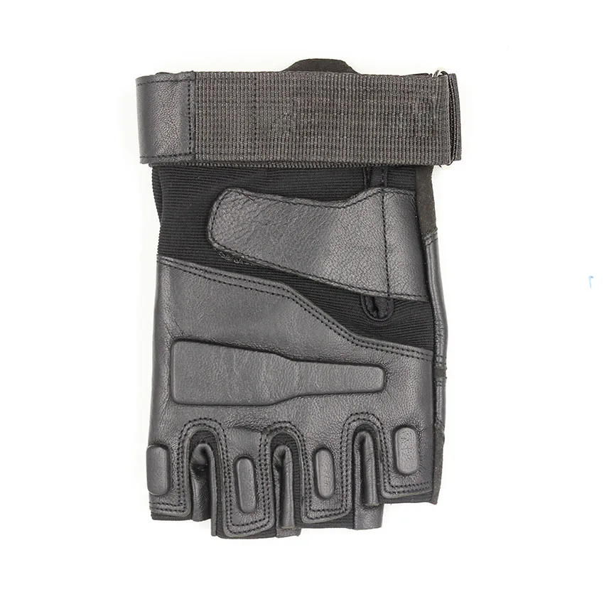 
Black Genuine Leather Goat Skin Tactical Military Shooting Airsoft Cycling Outdoor Army Gloves 