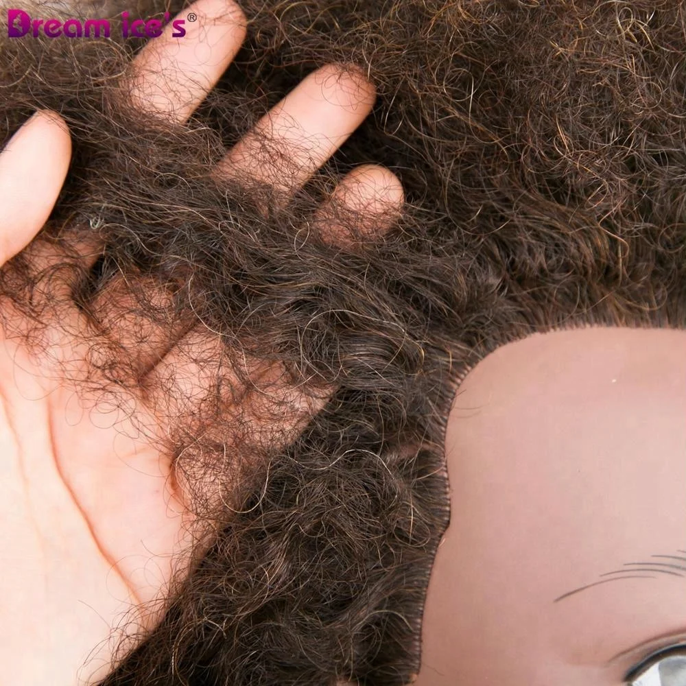 Wholesale African Barber Men Braiding Practice Hairdresser Training Doll Head,Human Curly Hair Styling Afro Male Mannequin Head