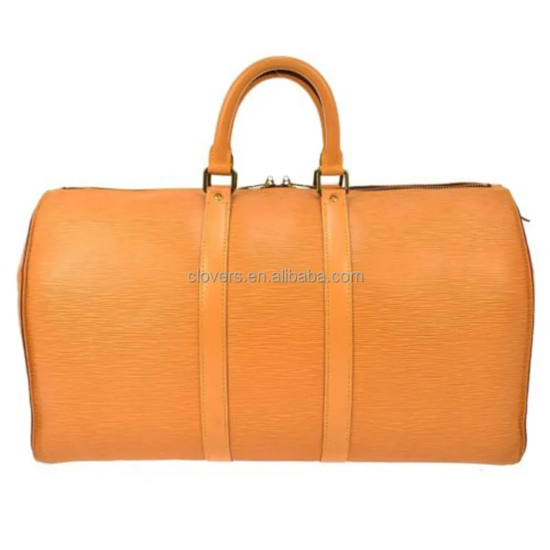 New fashion High popularity waterproof leather luggage yellow luxury travel bag