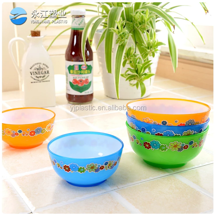 New style two-tone plastic salad bowl