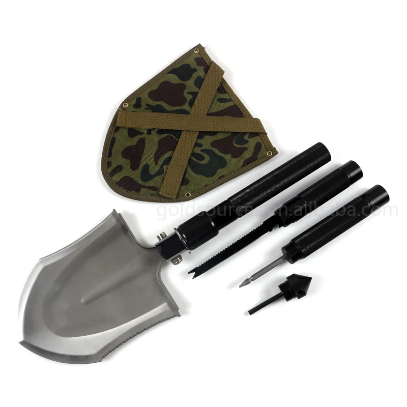 
New design folding multifunction car emergency survival shovel 