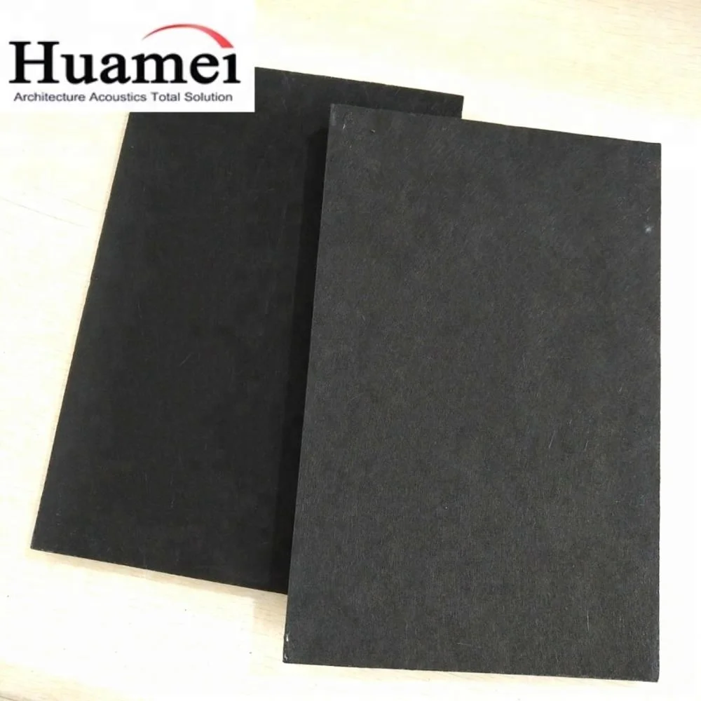 black glass wool face rock wool panel for cinema