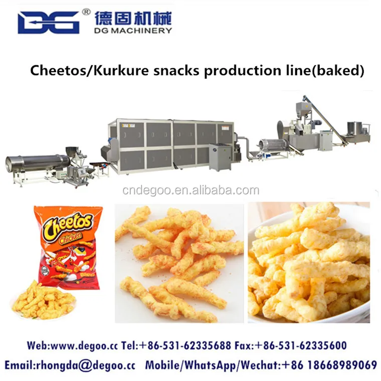
China full automatic cheetos food making machine fried nik naks cheetos kurkure machine manufacturing 
