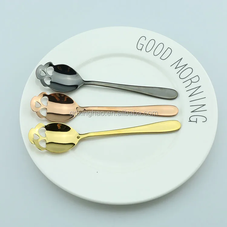 В наличии, стильная десертная ложка в форме черепа из нержавеющей стали