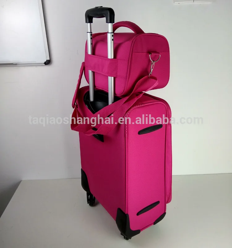 2 Pcs Luggage Set Travel soft Makeup Suitcase trolley luggage