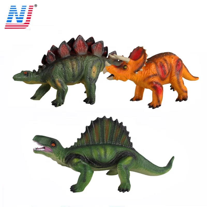 13.5-16 inch soft rubber vinyl dinosaur with sound