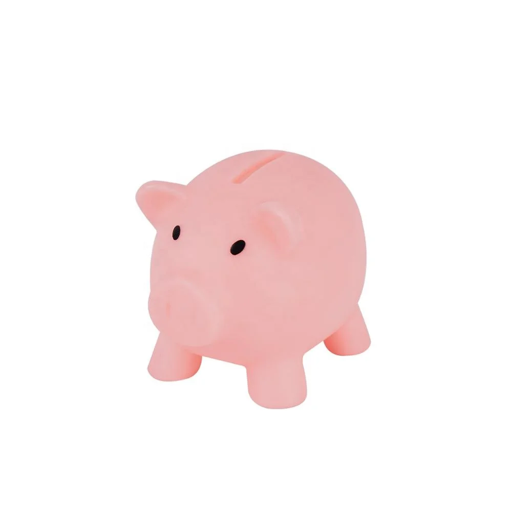 
9cm Cute Piggy Plastic Bank, colourful PVC anime money box funny gifts 