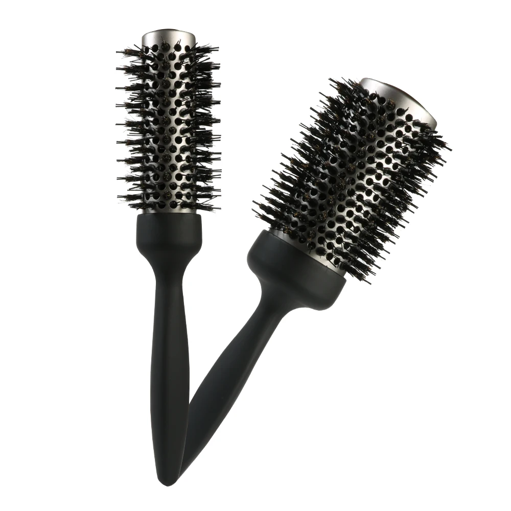 Круглая прямая щетка для волос керамическая кудрявая кисть из Гуанчжоу с нейлоновой щетиной индивидуальный логотип китайская ионная