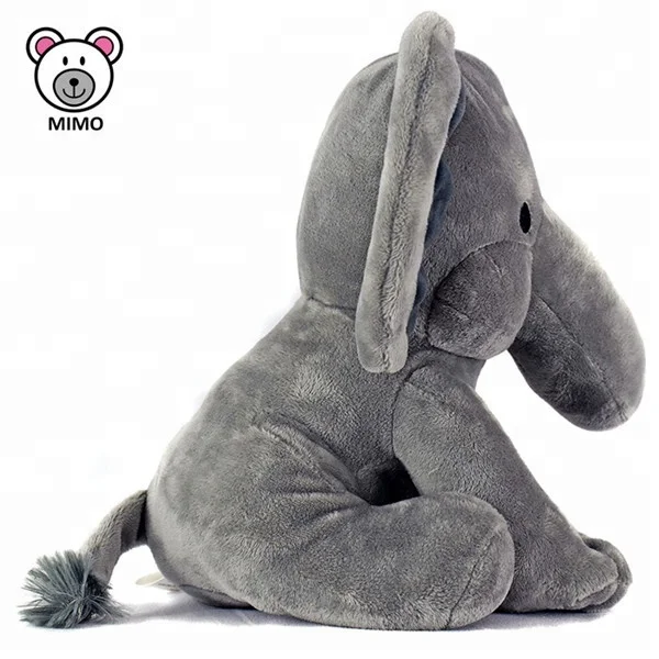 Brand LOGO Wholesale Plush And Stuffed Elephant Toys With Big Ears Fashion Kids Cartoon Cute Soft Baby Grey Elephant Plush Toy