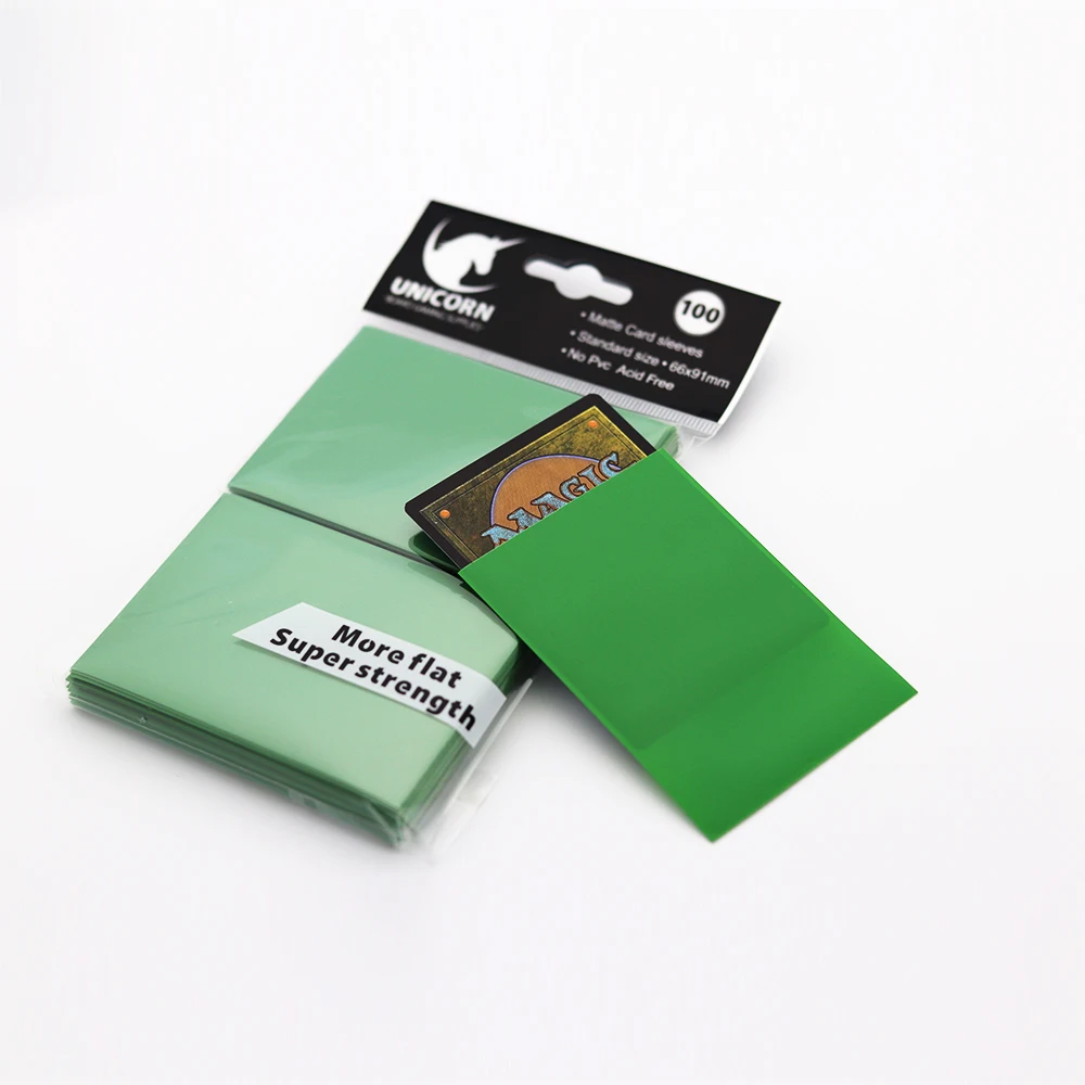 green card sleeves matte game card sleeves for yugioh MTG trading game card protection