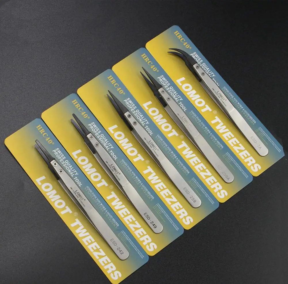 
130mm Non-magnetic ESD Tip Replaceable Anti Static Tweezers 