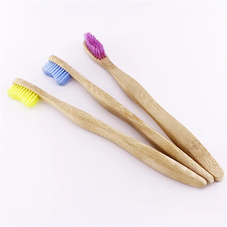 Wholesale wood color bamboo toothbrush