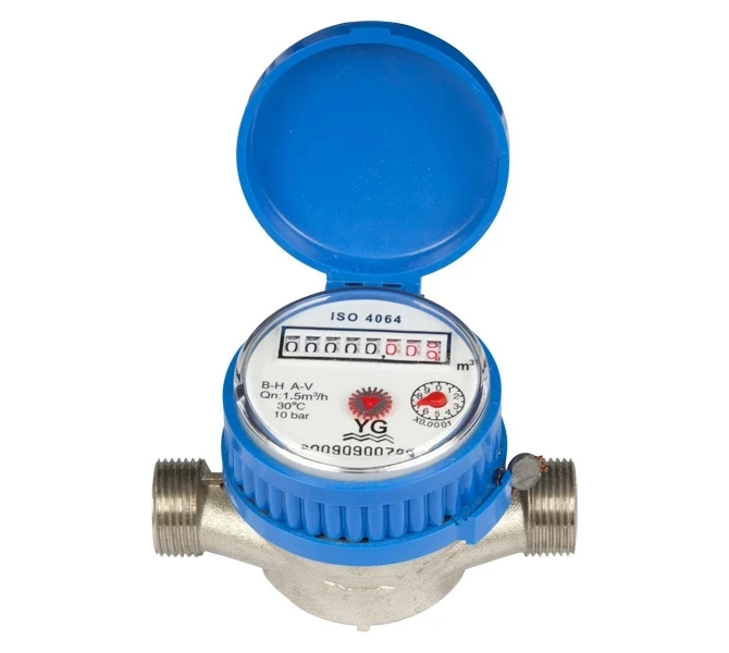 Dry-dial single jet water meter,domestic water meter DN15-25mm