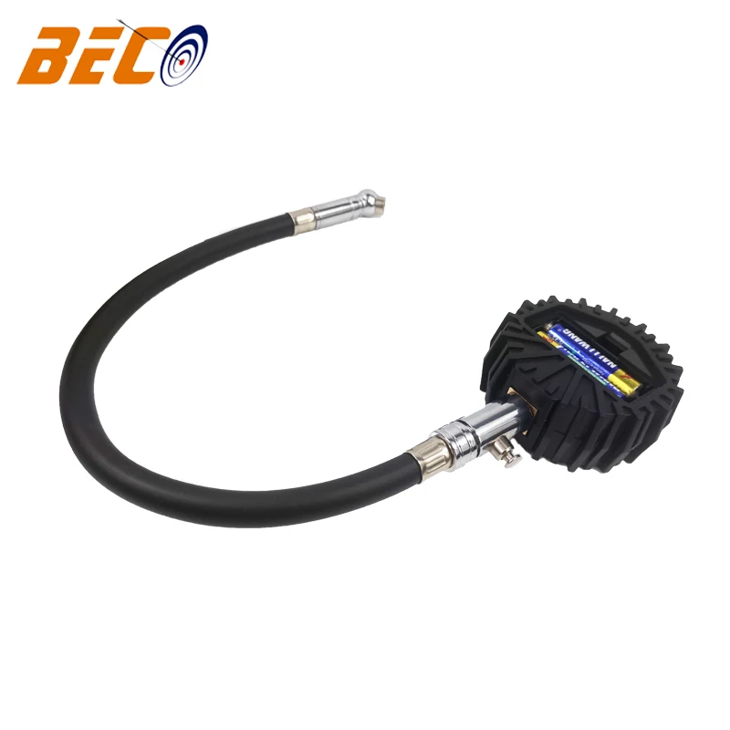 BECO 200psi резиновый шланг цифровой монитор давления в шинах автомобиля, цифровой манометр Калибратор с питанием от аккумуляторной батареи, датчик давления в шинах цифровой манометр