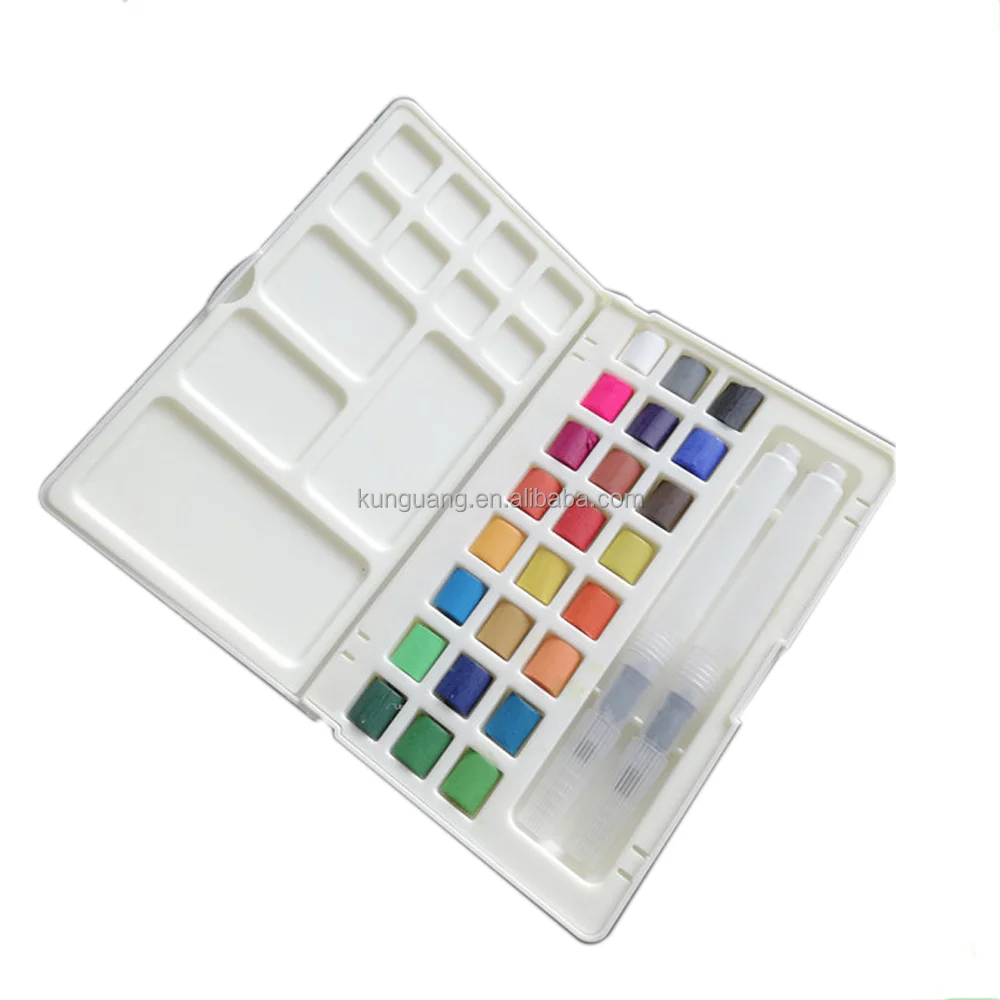 Customized 24 36 48 Colors Solid Watercolor Paints Set Watercolour Paint Set for Painting