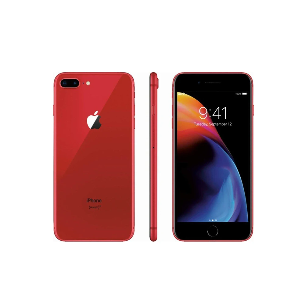 Red used A Grade cell phone 64 GB for Iphone 8 Plus